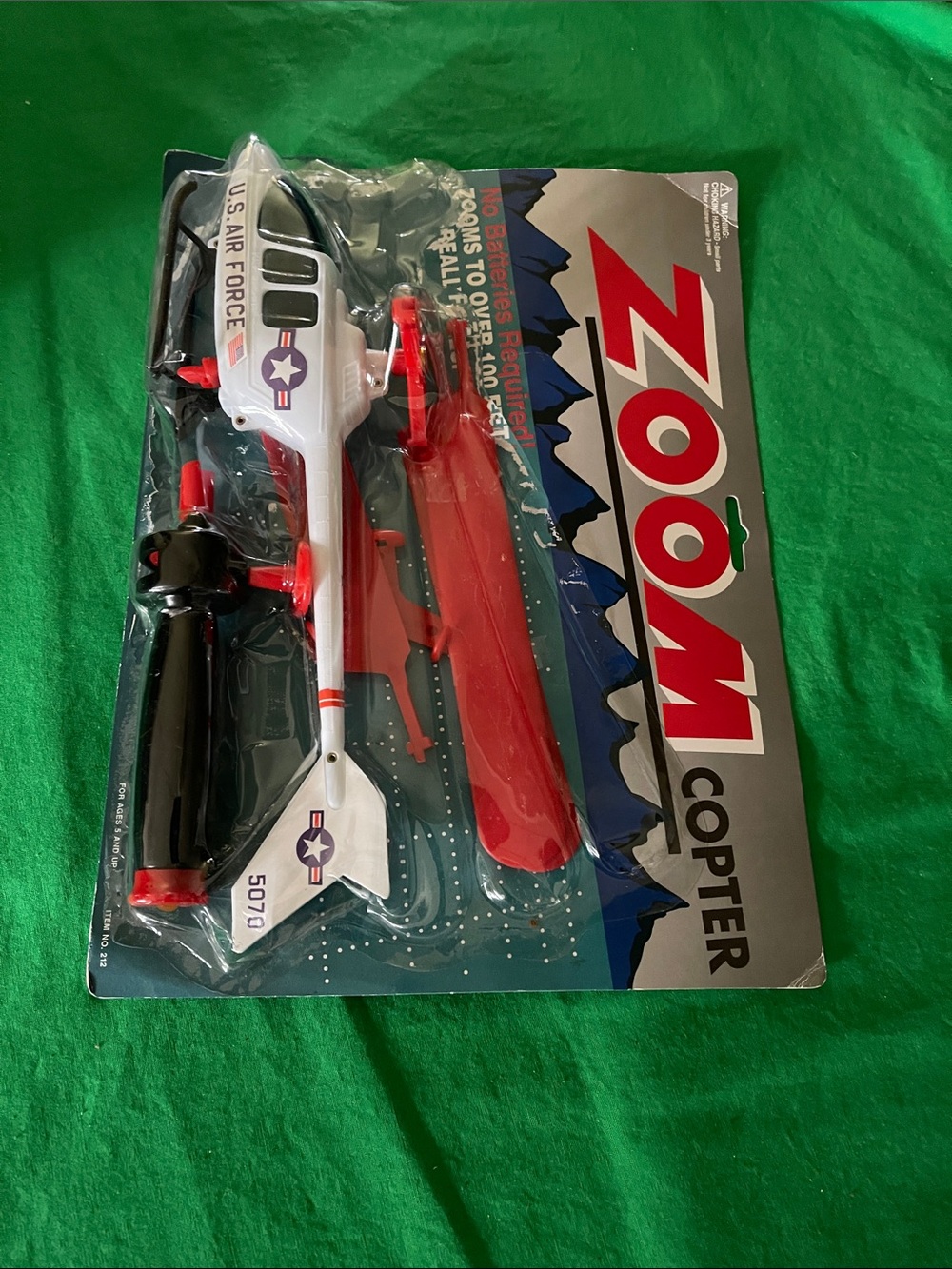 Zoom Kids Toy Helicopter - White, Red & Black